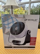 Neostar 3D 8 inch Air Circulator Fan with Oscillation - White/Black - used