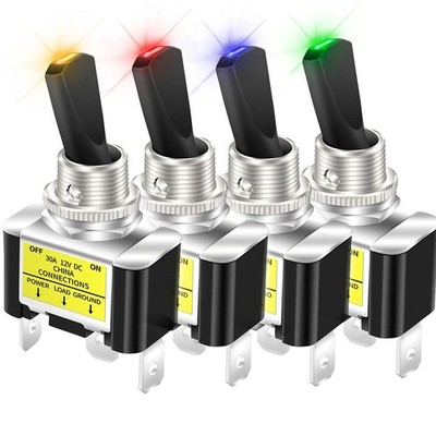 x2 Kippschalter Wippschalter KFZ EIN AUS 3-Pin 12V 30A 12,2mm SPST Daiertek Boot