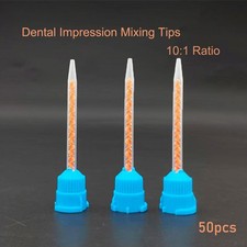 Mixing Tips 10:1 Ratio 2.76    Crown  Bridge Impression, 50-Pack Blue/Orange