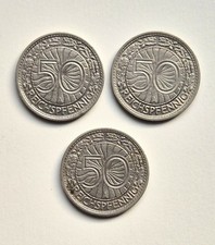 Weimar ~ 3 x  50 Reichspfennig ~ 1928 ~ A ~ Jäger-Nr. 324 ~ #M