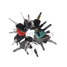 25 Heavy Construction Equipment Ignition Key Set For CAT Case Komatsu JCB