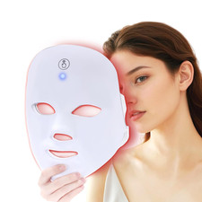 Red Light Therapy for Face,Blue LED Light Therapy Mask,7-1 Colors LED Facial Ski