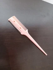 Vintage Goody 2 Sided Comb Hair Texturizer Thinning Razor Comb Barbie Pink USA