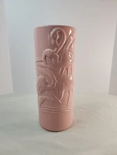 Vandor 1985 Pink Flamingo Ceramic Vase 11” VINTAGE 