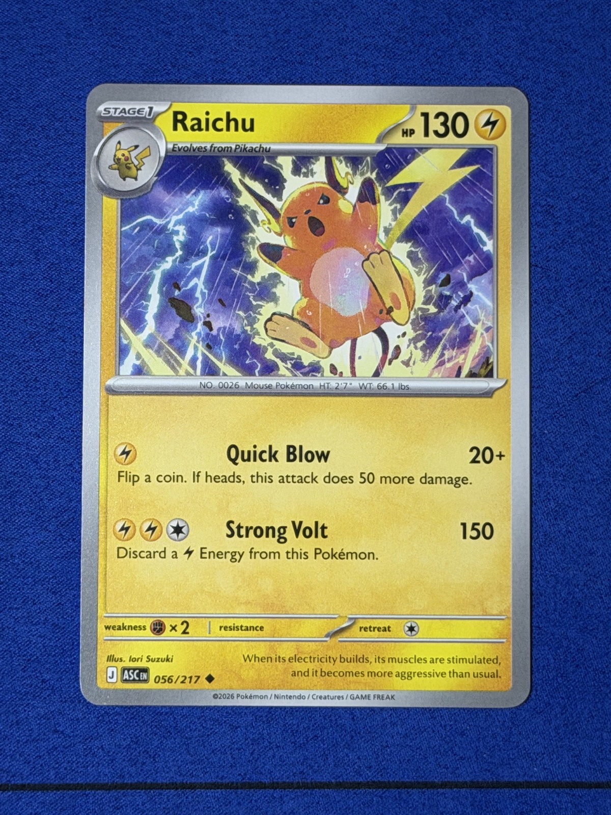 Raichu - Pokemon Ascended Heroes #56 NM