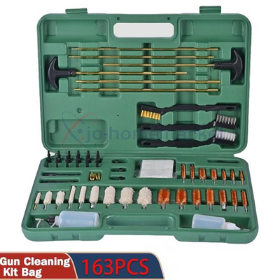 #ad 163pcs Gun Cleaning Kit Universal Rifle Pistol Shotgun Handgun Firearm with Case $23.99