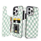 for iPhone 15 Pro Max 6.7 inch Case iPhone 15 Pro Max 6.7" Green Checkerboard