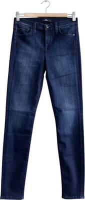 7 For All Mankind dunkelblau Slim Illusion Luxe Skinny Jeans W27