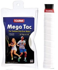 Mega Tac Extra Tacky Overgrip, White, 10-Pack