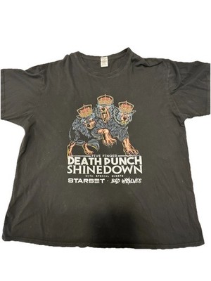 Five Finger Death Punch Starset Bad Wolves Shinedown 2018 Concert TShirt Sz 2XL