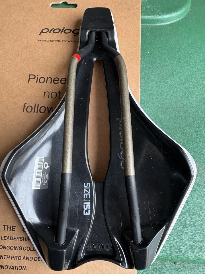 Prologo Dimension 155 Tirox White/Black Bike Saddle - Image 2 of 4