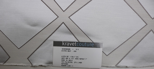 Remanente de tela Kravet Couture 22"x24" "Bistro Beat" Color: ceniza, plata - Imagen 3 de 6