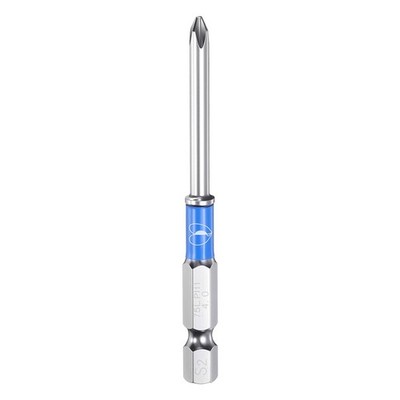 PH1 Phillips Screwdriver Bits 1/4'' Hex Shank 3'' Long 0.16'' Rod Polish
