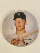 Vintage Mickey Mantle 1960’s Pin Button New York Yankees MLB Baseball HOF RARE