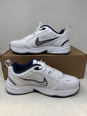 【関税送料込】NIKE Air Monarch IV White Navy Nike Air Monarch IV White/Metallic Silver/Navy Men's Size