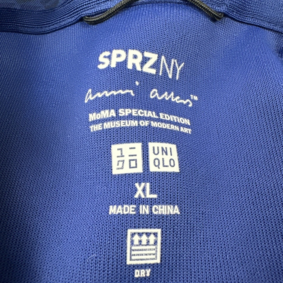 UNIQLO SPRZNY MoMA Anni Albers Edición Especial Sudadera con Capucha Mujer XL Azul Cremallera Completa Foto 4 de 4