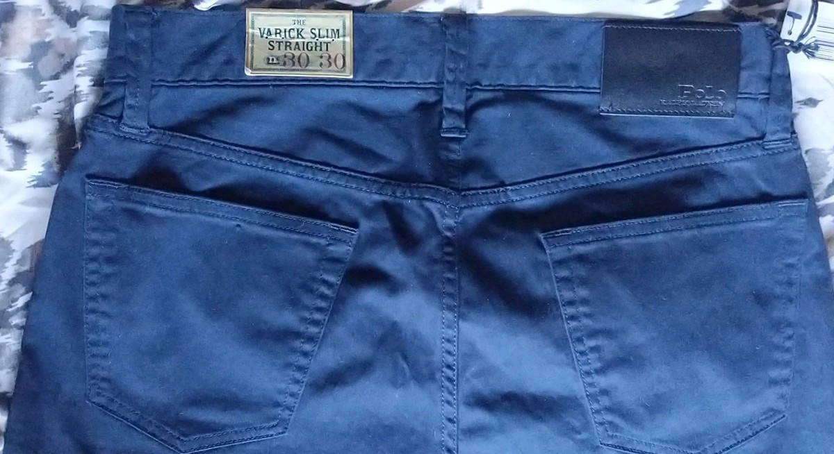 NWT Polo Ralph Lauren Men's Navy Blue Slim Straight Chino