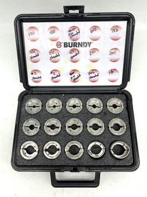 Burndy Used UDIEKITCU 15 Piece Index Crimping Tool Die Set U-Type