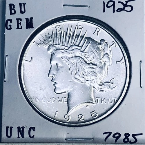 1925 P BU GEM PEACE SILVER DOLLAR UNC MS+++ U.S. MINT RARE COIN 7985