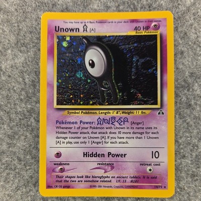 Pokémon - 2004 Neo Discovery- Unown [A] Holo Rare 14/75