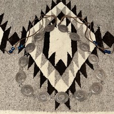 VINTAGE NATIVE AMERICAN SILVER CONCHO BELT Handmade 40 -60