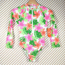 Wonder Nation Long Sleeve Swim Suit Girl's Size M 7/8 Brand New 1097-54