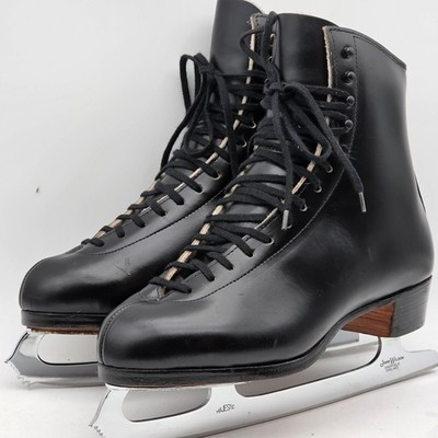 Vintage Riedell Red Wing Black Leather Ice Skates Sz 10.5 S Sheffield 220 Blades Riedell 220 | Department of Skate main image 4