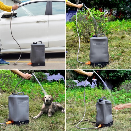 Réservoir D'eau De Camping Portable B. TAWD 4,5 Gallons - Pompe à Batterie USB - Douche Extérieure