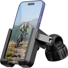 Motorcycle Phone Mount, 2025 Upgrade Bike Phone Holder for Handlebar, 1-Second L