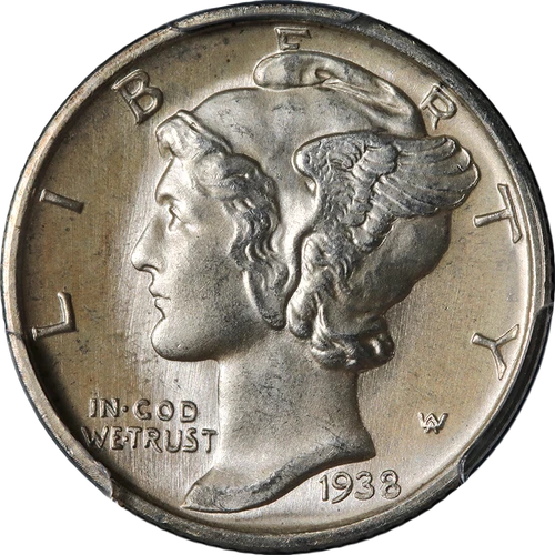 1938-D Mercury Dime PCGS MS67 FB Superb Eye Appeal Strong Strike