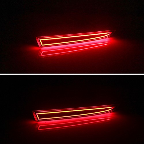 Smoked Rear Bumper Reflector LED Tail Lights For 13-17 Cadillac ATS & 2017 XT5 - 第 8/12 張圖片