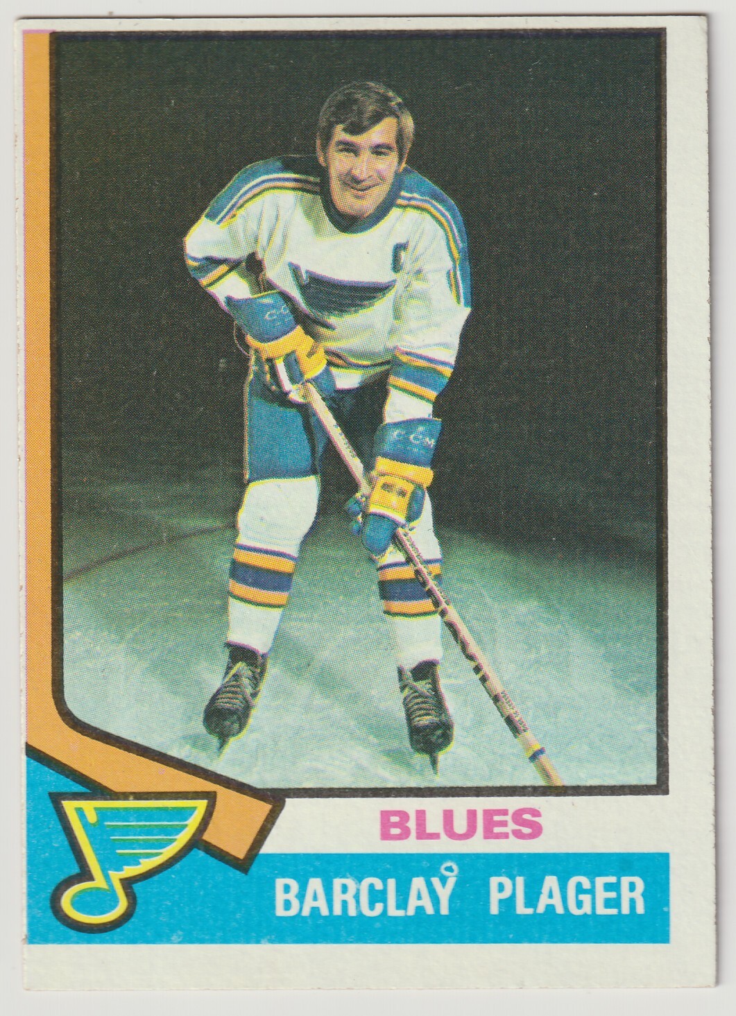 1974-75 Topps Barclay Plager Card #87 St. Louis Blues