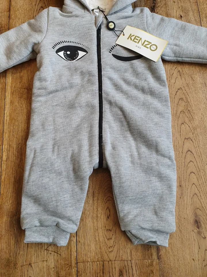 New genuine Kenzo baby grey snowsuit size 6 months - Image 3 of 4