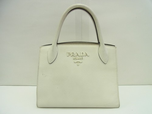 Auth EB2 Prada Saffiano handbag gold hardware from Japan