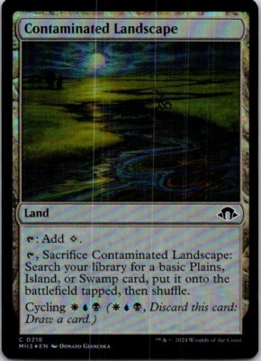 Magic the Gathering Foil Contaminated Landscape Modern Horizons 3 MTG Free Ship