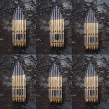 ART DECO Style Brass & Glass Rod Wall Lamp New Set of 6