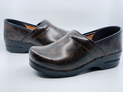 dansko snakeskin clogs