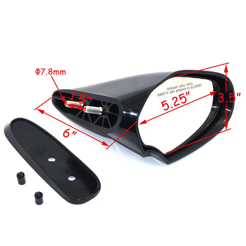 Espejo retrovisor izquierdo Cruiser Deluxe Sport para Yamaha WaveRunner 2010-2014 VX/VXR/VXS/VX Foto 2 de 4