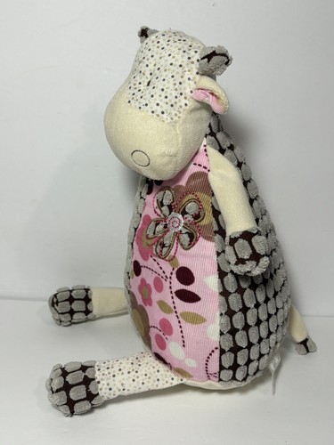 Wilberry Friends Cow Plush Cuddly Baby Toy Corduroy Pink Cream Brown WORN TAG - Picture 3 of 11