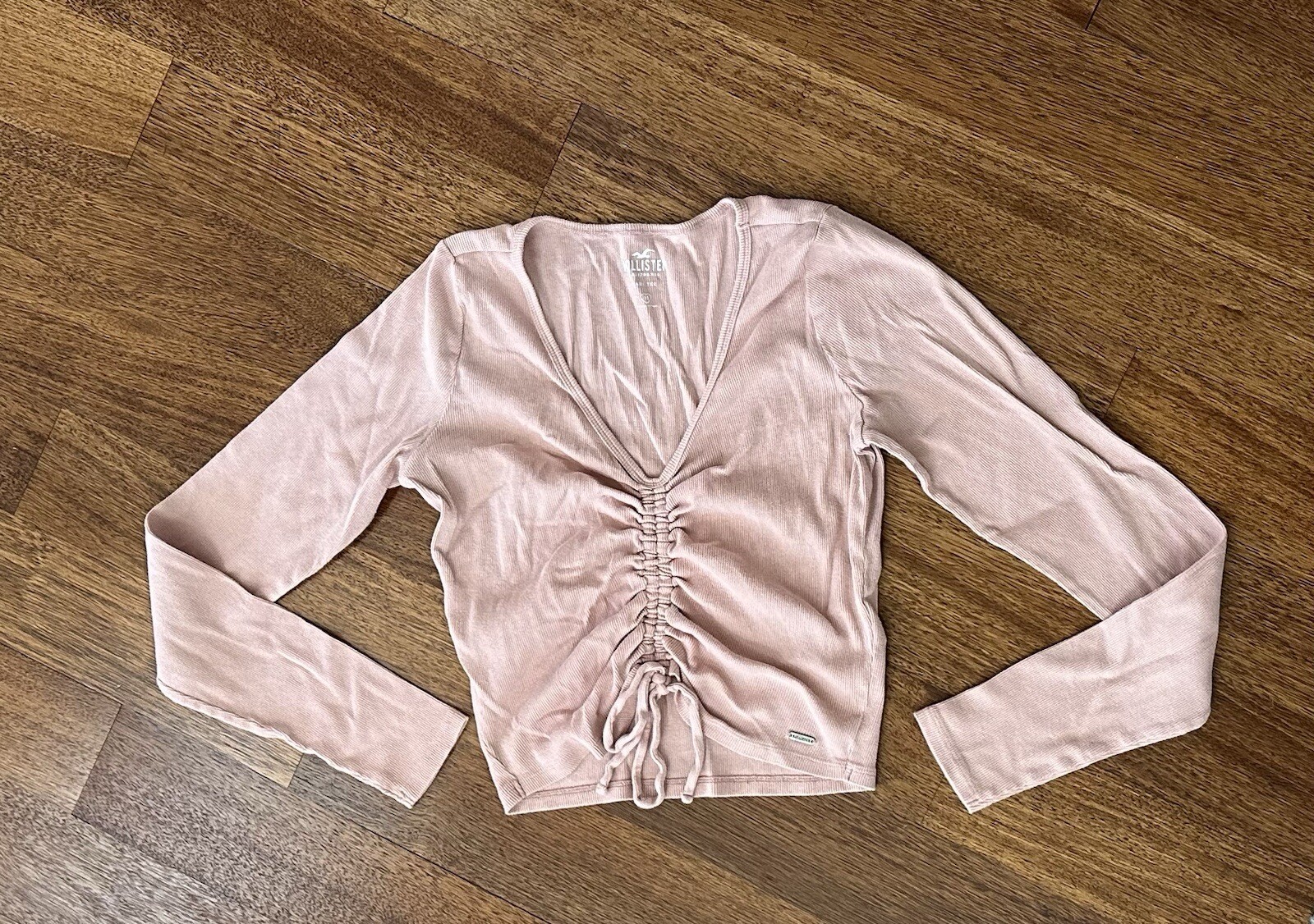 Hollister Womens Baby Tee Peach Crop Top M Medium