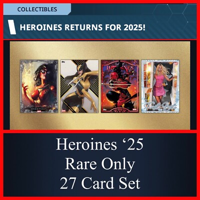 HEROINES  25 RARE ONLY 27 CARD SET-TOPPS MARVEL COLLECT DIGITAL