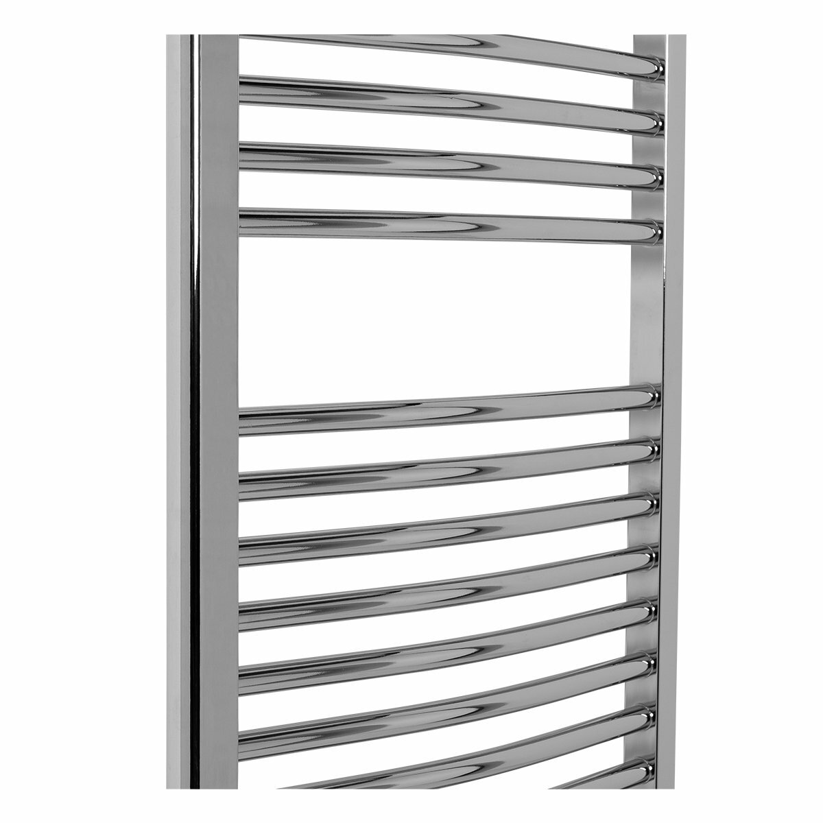 Bathroom Curved Heated Towel Rail Radiator Rad Warmer 1100 x 500 Chrome Ladder