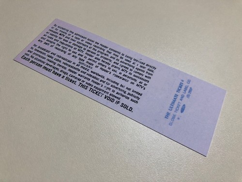 Kurt Cobain Nirvana MTV Unplugged ticket Kurt autograph PRINTED on 300g paper - Photo 4/6