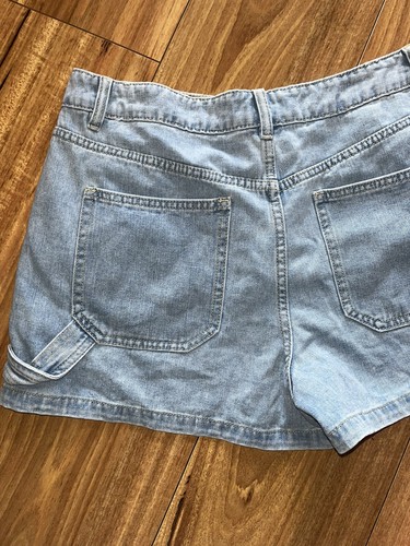 Dotti High Waist Relaxed Fit Light Wash Denim Shorts size 12 - Picture 4 of 6