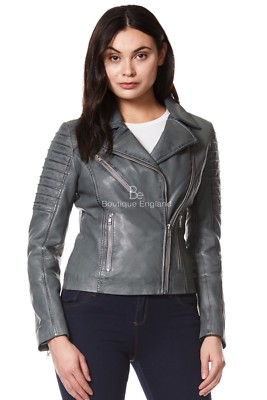 leather jacket grey colour