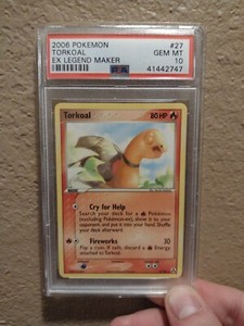 Torkoal 27/92 Rare EX Legend Maker PSA 10 Pokemon card