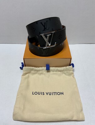 Louis Vuitton Reversible Monogram Belt Black Brown 40mm Size 100