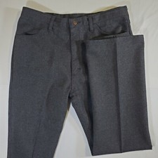 Wrangler Dark Gray 82HK USA Made VTG 90s - Tag 36x34 Actual 34x31 Slacks Pants