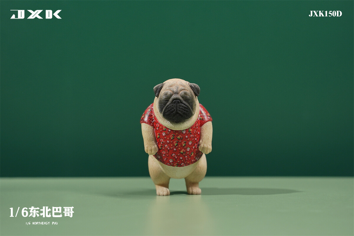その他 PUG 1st COLOR JXK 1/6 Northeast Pug Model Cute Animal Accessory Scene
