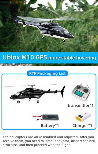 Helicóptero RC FW450 Airwolf 450-Class 2.4G RC 6CH Modelo de avión eléctrico - Imagen 11 de 23